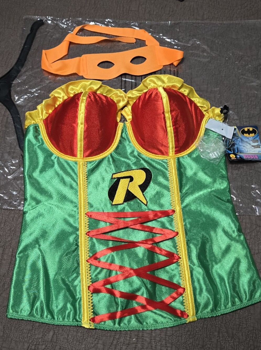 DC Comics Robin Batman Justice League Corset with mask Size L dress size 14-16